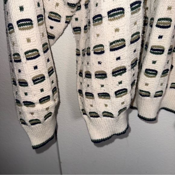 VINTAGE NORTHCREST oversized eclectic grandpa textured chunky knit crewneck 3X - Picture 4 of 5